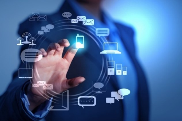 Person exploring technology